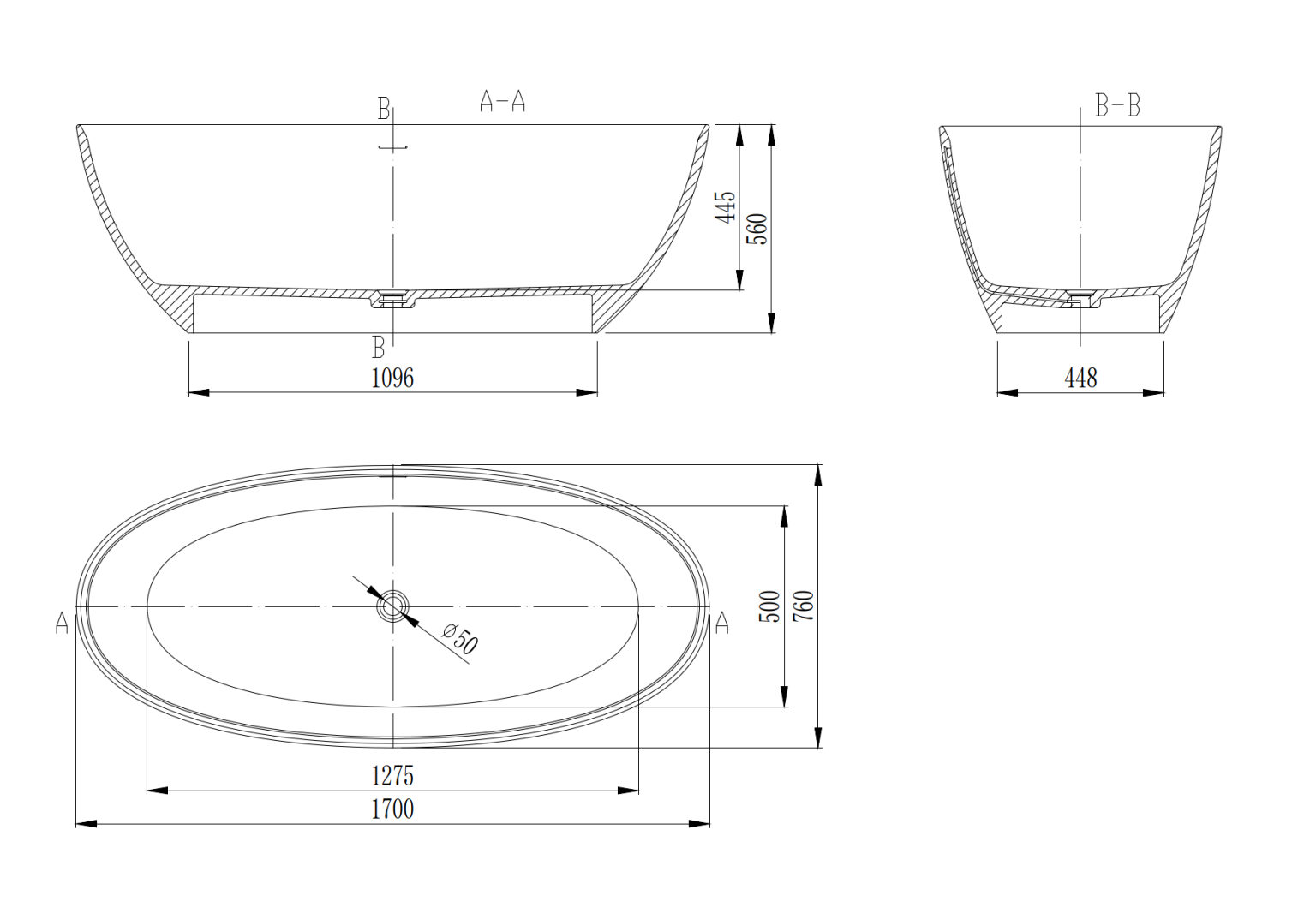 Ванна Solid Surface Vincea VBT-4S01MW, белый матовый | Vincea - Сайт ...