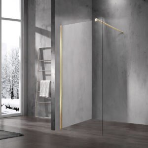 Душевая перегородка Walk-In VSW-1H700CLG, 700x2000, матовый золотой, стекло прозрачное