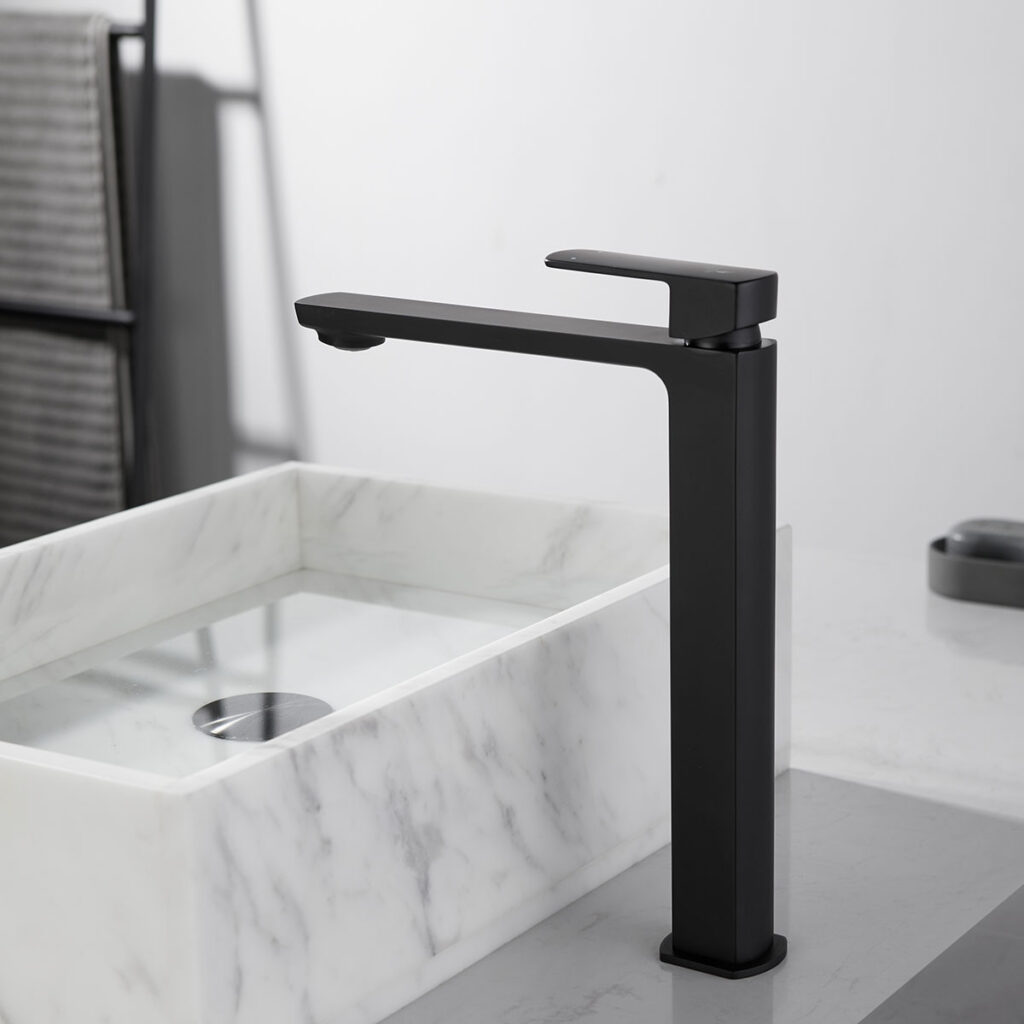 Смеситель для накладной раковины Next VBF-1N2MB однорычажный, черный ...